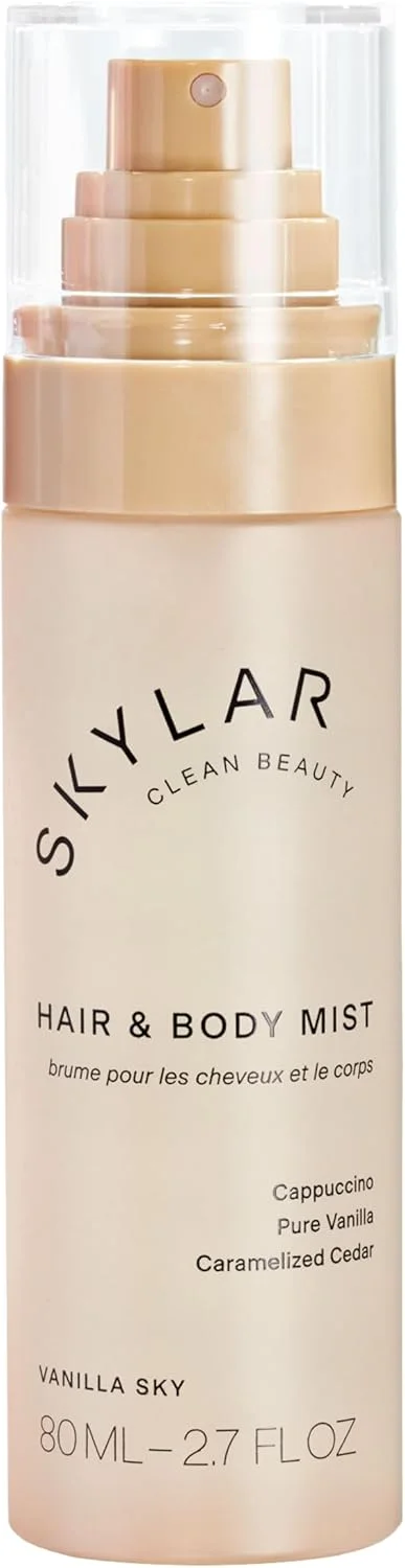 اسپلش مو و بدن اسکایلر با رایحه وانیل اسکای | ضد حساسیت و رایحه پاک | وگان، بدون تست حیوانی و ایمن برای پوست های حساس | 80 میلی لیتر