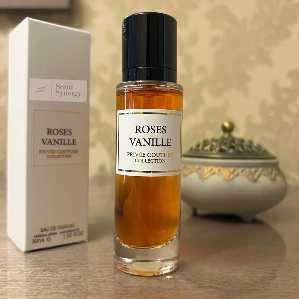 پک ادو پرفیوم زنانه رز و وانیل Scent Synergy (سه عدد) | عطر ماندگار برای بانوان | کلکسیون Privee Couture | غلظت بالا، 30 میلی لیتر هر کدام | رایحه رمانتیک گل رز و وانیل