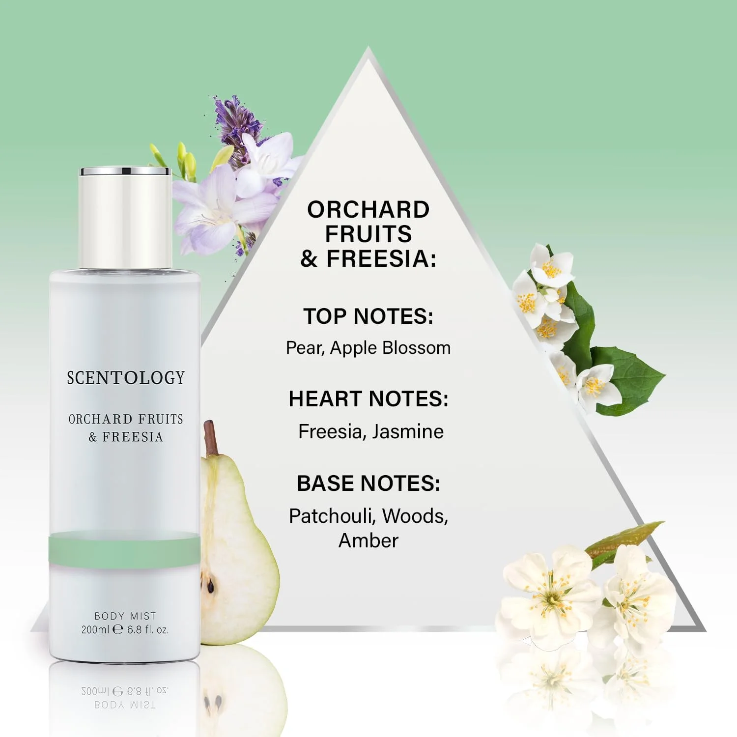 اسپری بدن Scentology با رایحه میوه های باغ و گل فریزیا 200 میلی لیتر