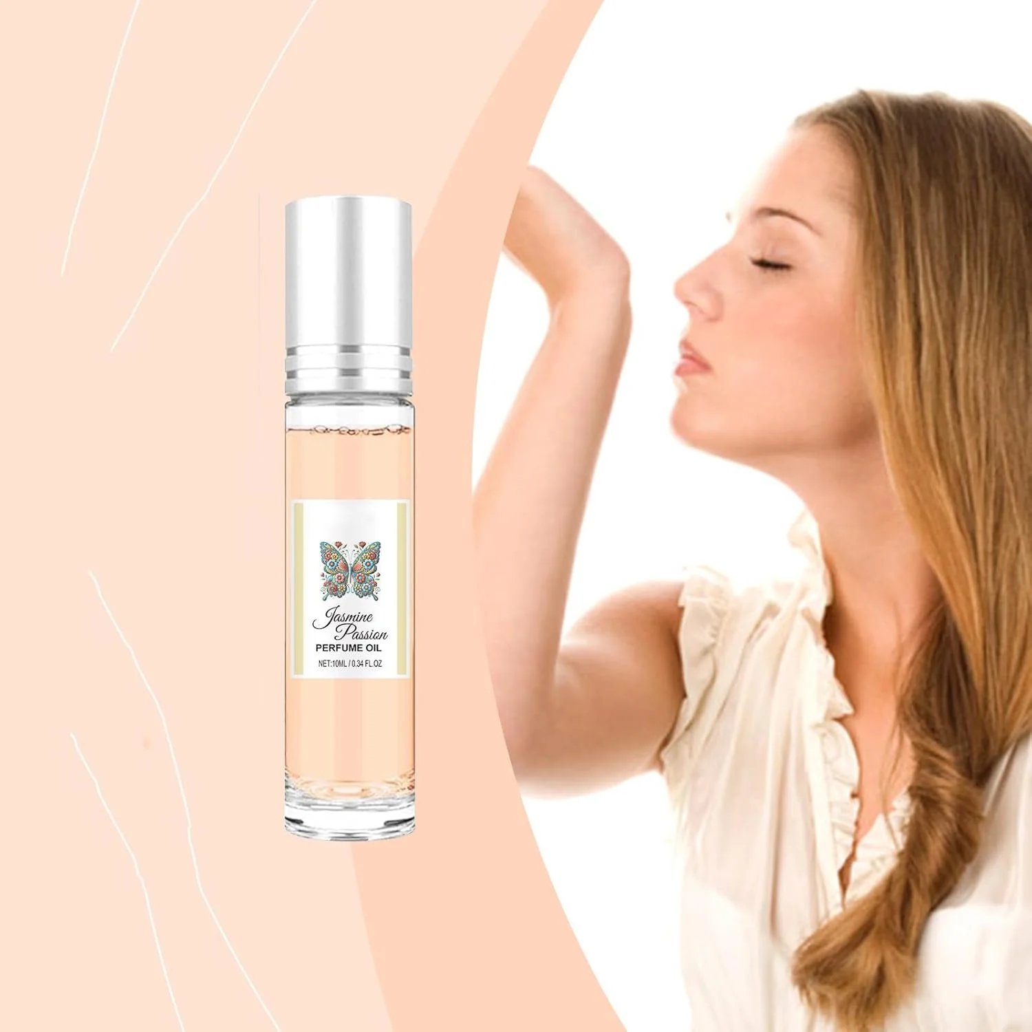 عطر رولی زنانه، رایحه ملایم ماندگار، مینی پرفیوم برای استفاده روزانه، رایحه گلی و میوه ای ظریف، روغن عطر مسافرتی قابل حمل 10 میلی لیتری