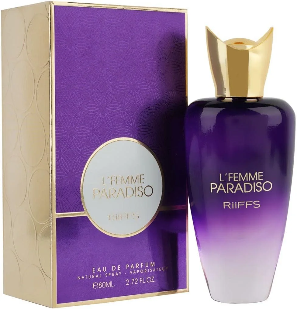 عطر زنانه ریفز L'Femme Paradiso، رایحه وارداتی ممتاز، میوه ای، گلی و شیرین، رایحه آرامش بخش، اسپری ماندگار برای زنان، 80 میلی لیتر