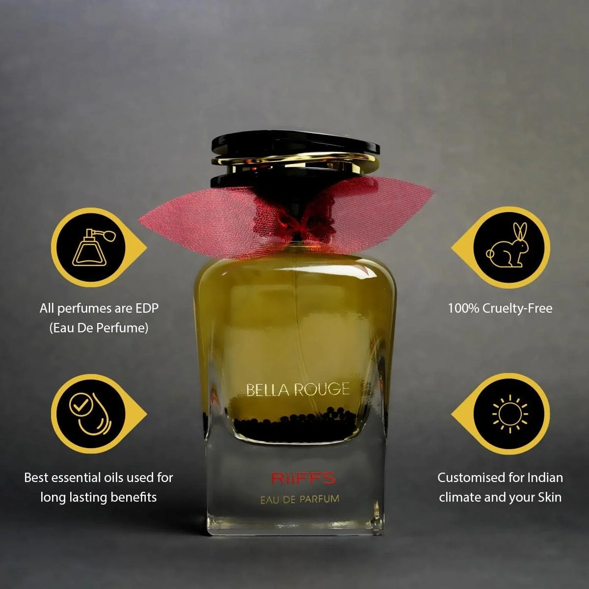 عطر زنانه ریفز پرفیومز Bella Rouge، وارداتی، ماندگاری طولانی، 100 میلی لیتر، مایع، مرکباتی، گلی و مشکی، رایحه آرامش بخش عطر زنانه ریفز پرفیومز Bella Rouge، وارداتی، ماندگاری طولانی، 100 میلی لیتر، مایع، مرکباتی، گلی و مشکی، رایحه آرامش بخش