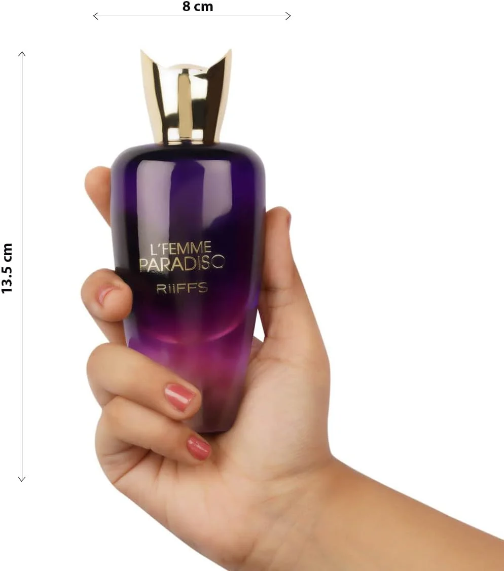 عطر زنانه ریفز L'Femme Paradiso، رایحه وارداتی ممتاز، میوه ای، گلی و شیرین، رایحه آرامش بخش، اسپری ماندگار برای زنان، 80 میلی لیتر عطر زنانه ریفز L'Femme Paradiso، رایحه وارداتی ممتاز، میوه ای، گلی و شیرین، رایحه آرامش بخش، اسپری ماندگار برای زنان، 80 میلی لیتر