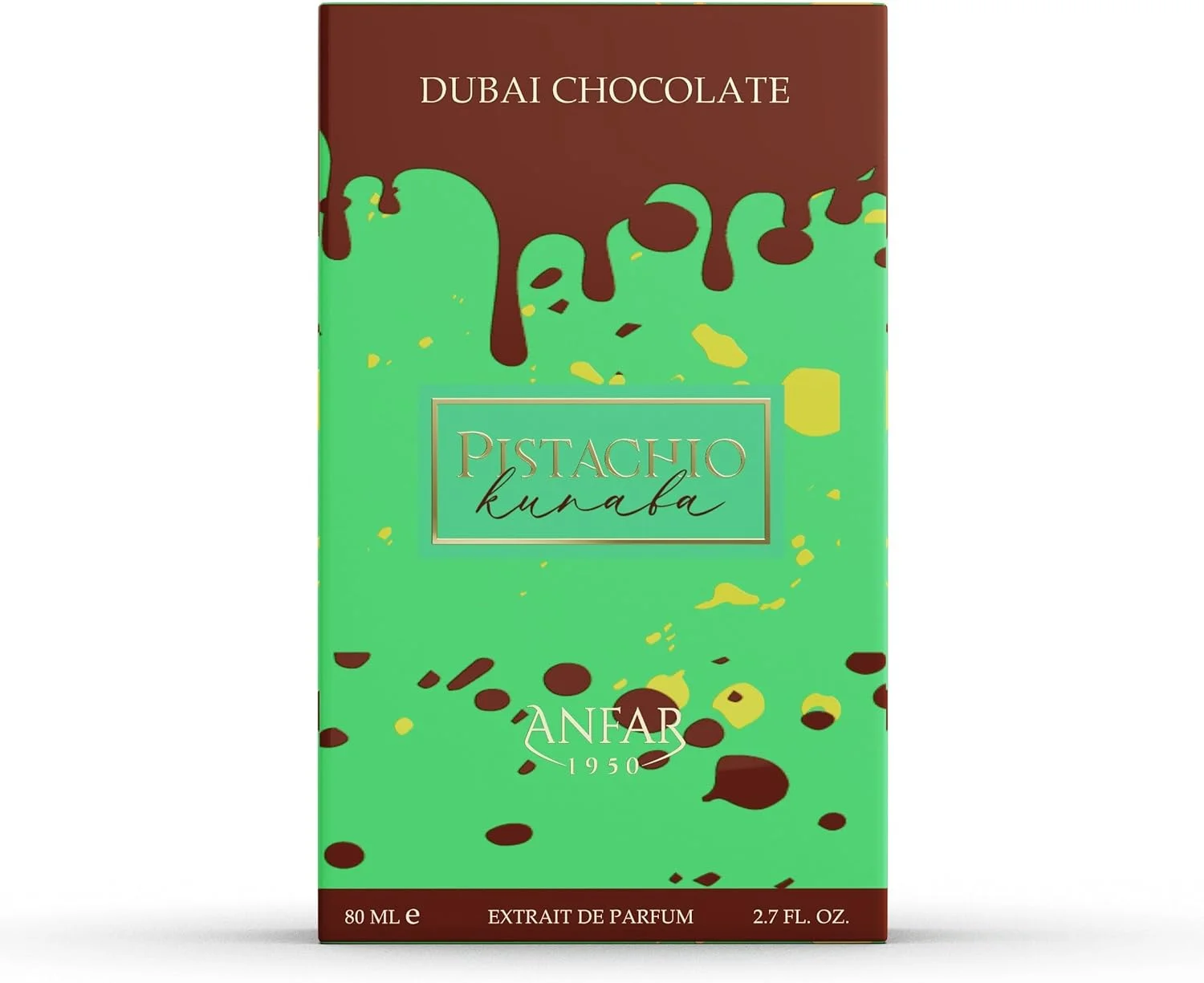 عطر پسته کنافه انفر 1950 – عطر لوکس و مجلل برای آقایان و بانوان، با رایحه های غنی شکلات، پسته، وانیل کهربا و هل، 80 میلی لیتر اکستریت د پرفیوم