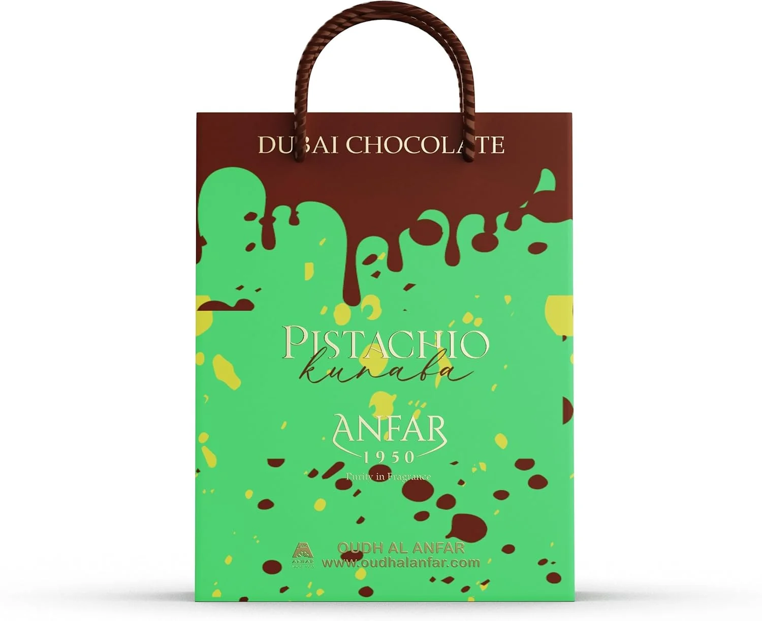 عطر پسته کنافه انفر 1950 – عطر لوکس و مجلل برای آقایان و بانوان، با رایحه های غنی شکلات، پسته، وانیل کهربا و هل، 80 میلی لیتر اکستریت د پرفیوم