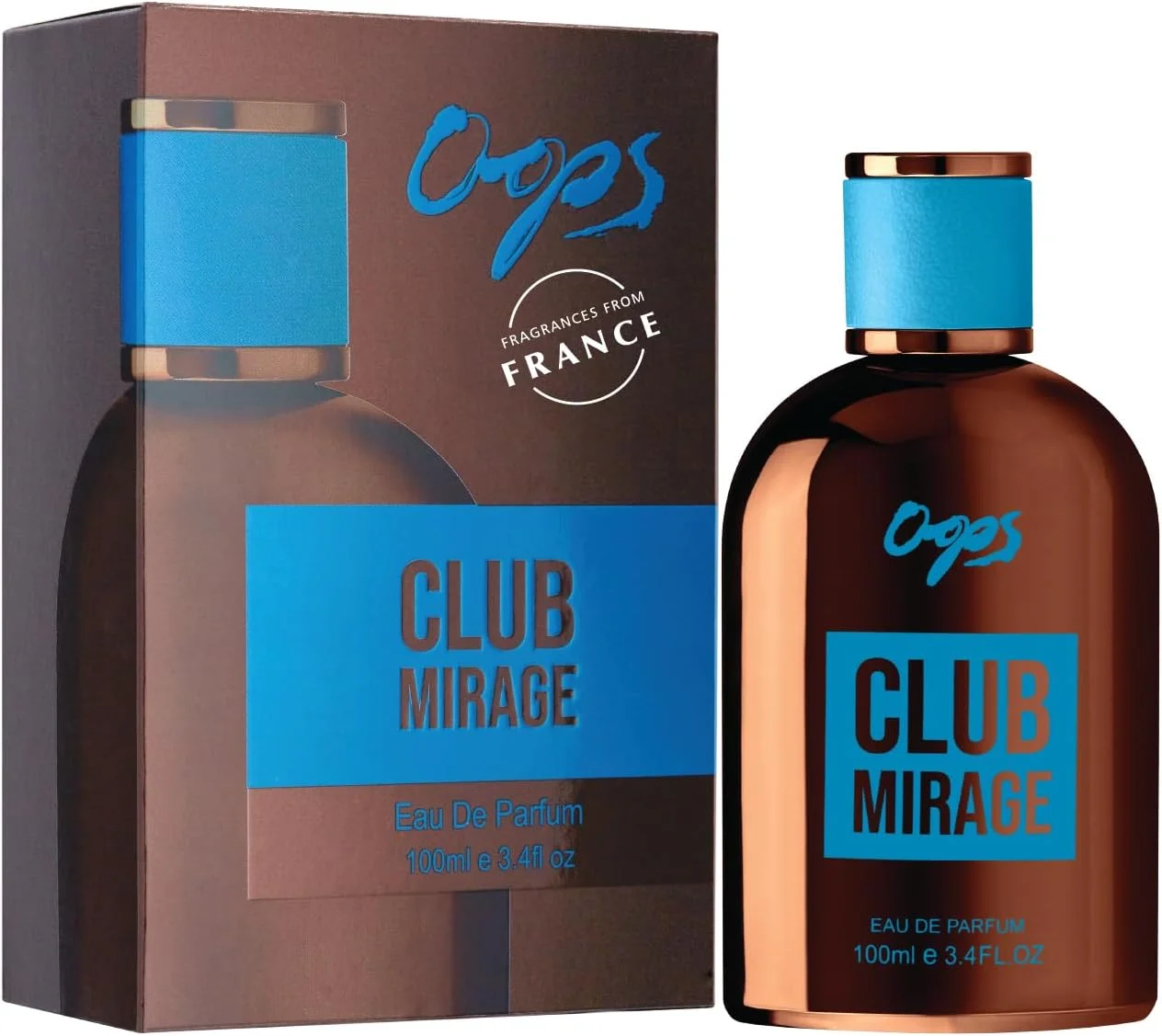 ادکلن مردانه Oops Eau De Parfum - Club Mirage | رایحه چوبی گرم | عطر ممتاز با ماندگاری طولانی | عطر لوکس قوی و ماندگار برای استفاده روزانه مردانه | هدیه ایده آل برای مردان | 100 میلی لیتر | ساخت امارات متحده عربی