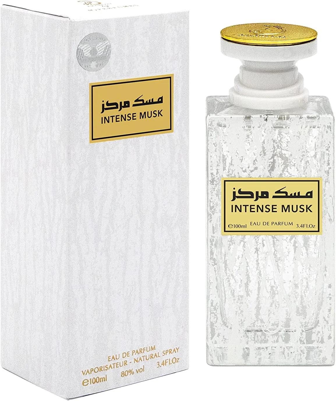 عطر ادو پرفیوم مردانه و زنانه INTENSE MUSK از ARABIYAT از برند My Perfumes، عطر عربی ماندگار 100 میلی لیتر عطر ادو پرفیوم مردانه و زنانه INTENSE MUSK از ARABIYAT از برند My Perfumes، عطر عربی ماندگار 100 میلی لیتر