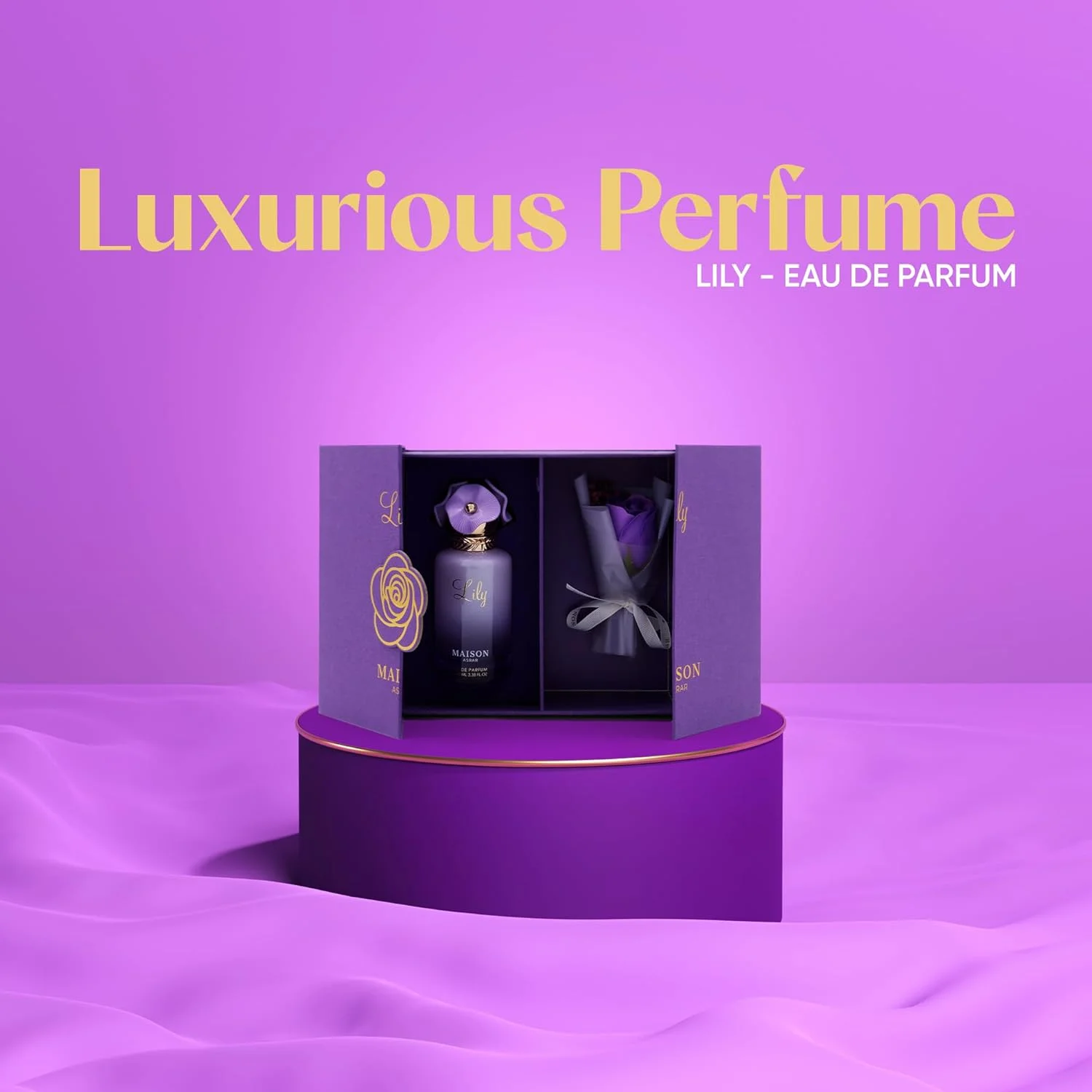 اسپری ادو پرفیوم زنانه لیلی Maison Asrar - عطر لوکس ماندگار، رایحه ممتاز، عطر ممتاز یونیسکس | 100 میلی لیتر