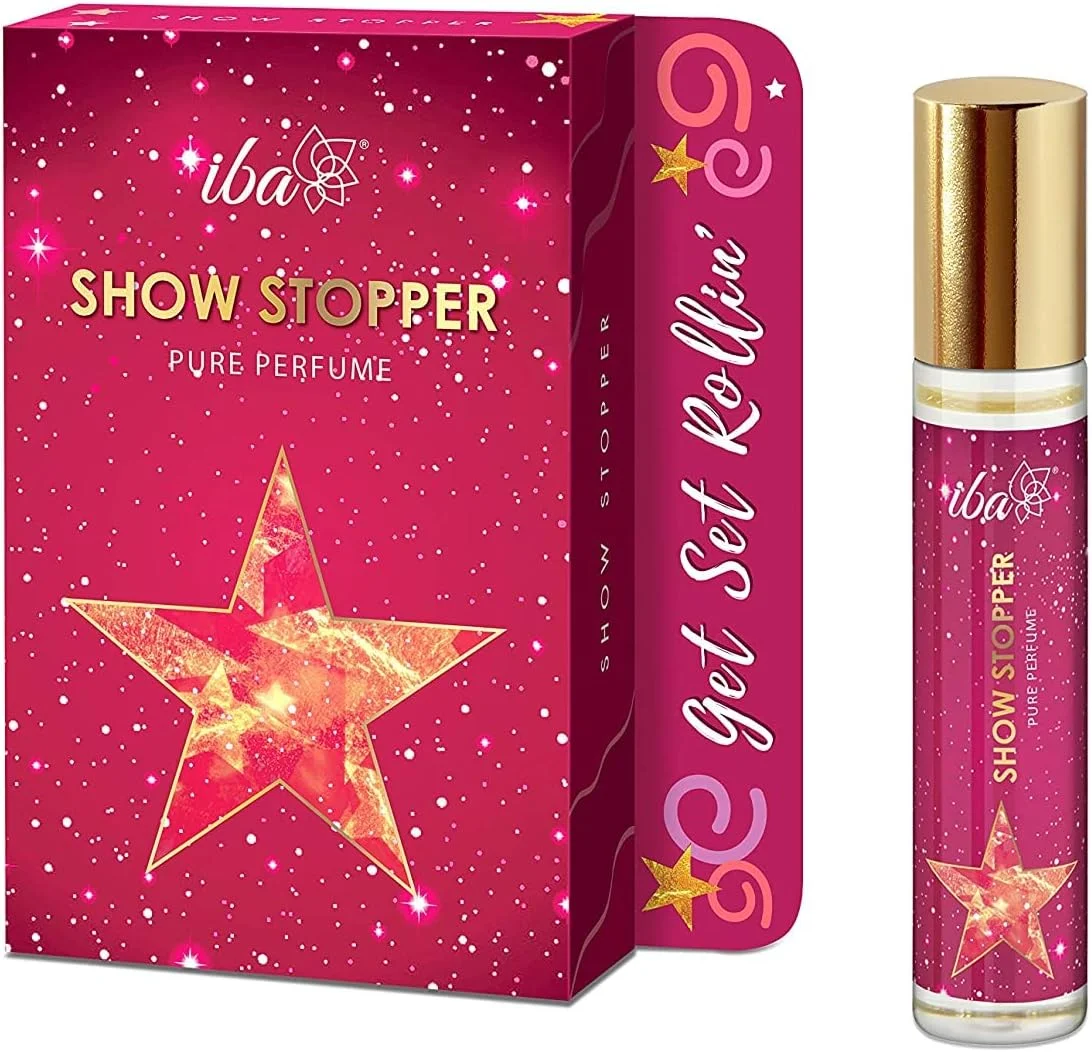 عطر خالص ایبا - Show Stopper، 10 میلی لیتر، انرژی بخش، بدون الکل، ماندگاری طولانی، وگان و بدون تست حیوانی