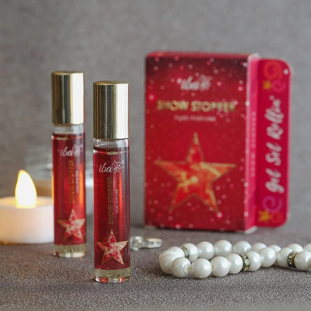 عطر خالص ایبا - Show Stopper، 10 میلی لیتر، انرژی بخش، بدون الکل، ماندگاری طولانی، وگان و بدون تست حیوانی