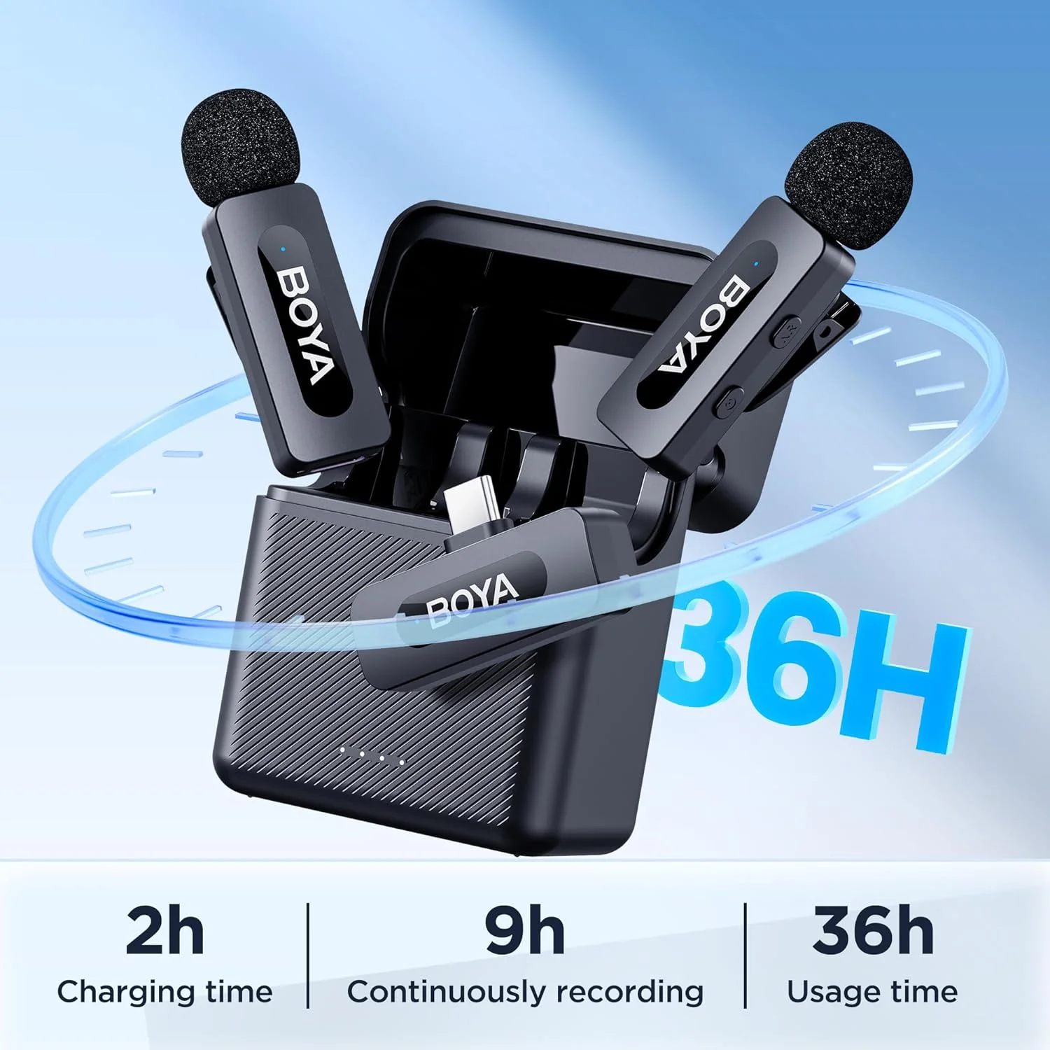 میکروفون بی سیم بویا BY-V30 برای اندروید، میکروفون بی سیم USB C، سازگار با قابلیت حذف نویز برای لپ تاپ گوشی هوشمند اندروید/Type-C برای ضبط ویدیو در یوتیوب، پادکست، فیس بوک و وبلاگ میکروفون بی سیم بویا BY-V30 برای اندروید، میکروفون بی سیم USB C، سازگار با قابلیت حذف نویز برای لپ تاپ گوشی هوشمند اندروید/Type-C برای ضبط ویدیو در یوتیوب، پادکست، فیس بوک و وبلاگ