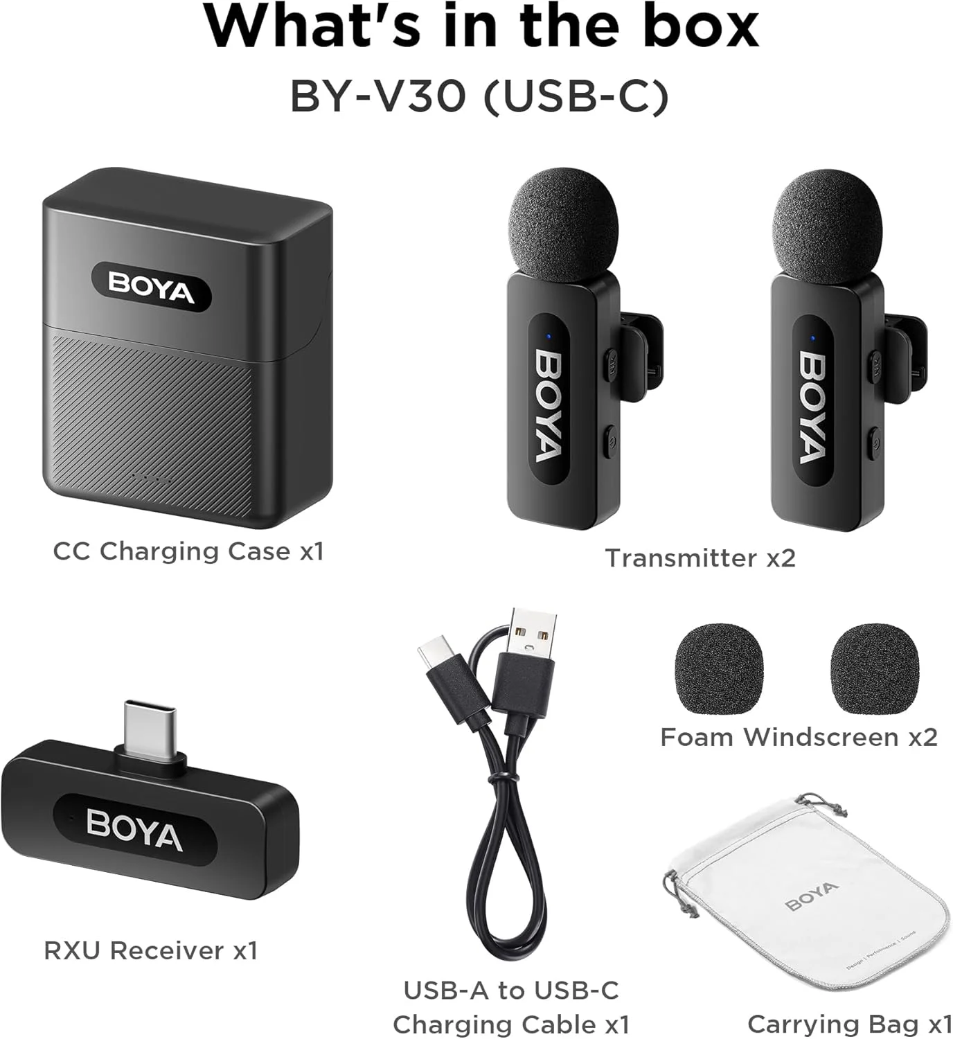 میکروفون بی سیم بویا BY-V30 برای اندروید، میکروفون بی سیم USB C، سازگار با قابلیت حذف نویز برای لپ تاپ گوشی هوشمند اندروید/Type-C برای ضبط ویدیو در یوتیوب، پادکست، فیس بوک و وبلاگ میکروفون بی سیم بویا BY-V30 برای اندروید، میکروفون بی سیم USB C، سازگار با قابلیت حذف نویز برای لپ تاپ گوشی هوشمند اندروید/Type-C برای ضبط ویدیو در یوتیوب، پادکست، فیس بوک و وبلاگ