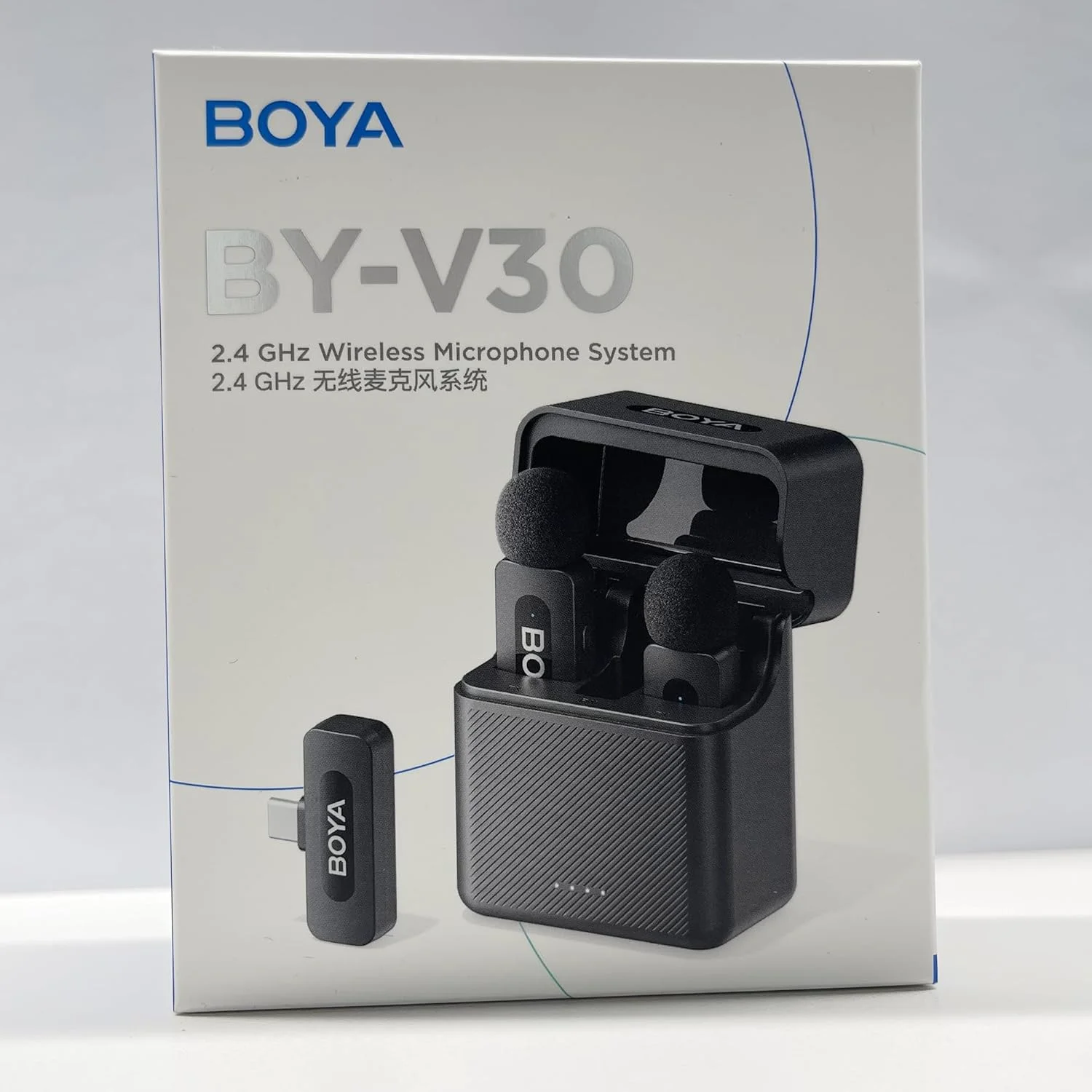 میکروفون بی سیم بویا BY-V30 برای اندروید، میکروفون بی سیم USB C، سازگار با قابلیت حذف نویز برای لپ تاپ گوشی هوشمند اندروید/Type-C برای ضبط ویدیو در یوتیوب، پادکست، فیس بوک و وبلاگ میکروفون بی سیم بویا BY-V30 برای اندروید، میکروفون بی سیم USB C، سازگار با قابلیت حذف نویز برای لپ تاپ گوشی هوشمند اندروید/Type-C برای ضبط ویدیو در یوتیوب، پادکست، فیس بوک و وبلاگ