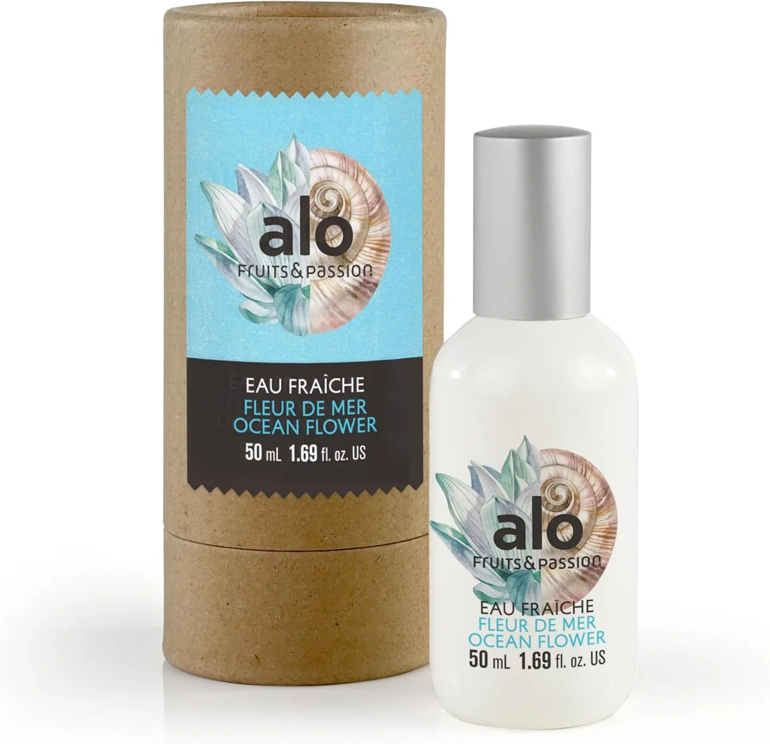 ادکلن زنانه فروتز اند پشن (Fruits & Passion) او فرش اوشن فلاور 50 میلی لیتر، عطر اسپری سبک و با طراوت مناسب آب و هوای گرم