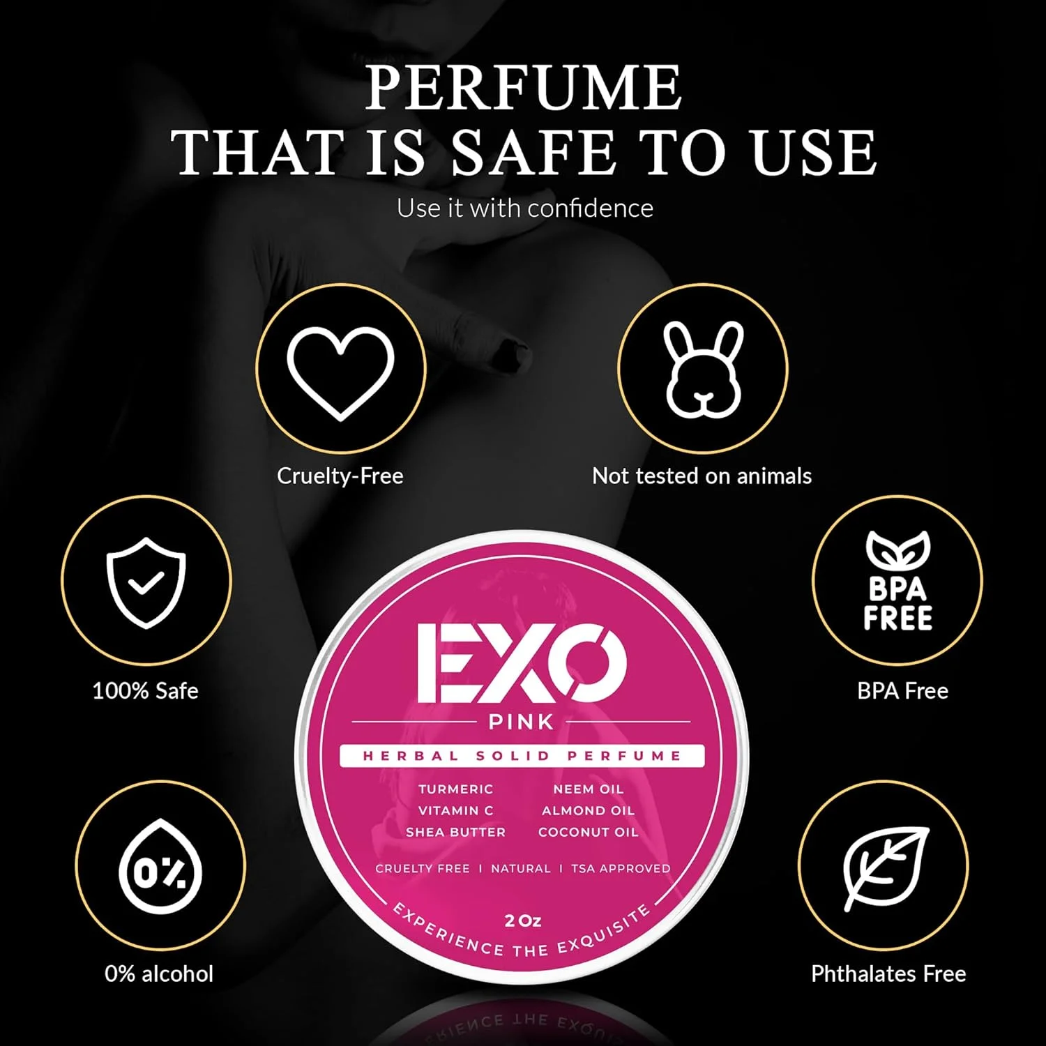 عطر جامد ادو پرفیوم زنانه EXO Pink Herbal، رایحه گلی و شیرین با نت های زنبق، نعناع هندی خاکی، وانیل گرم و نبات، بدون الکل، بدون تست حیوانی، هدیه، عطر زنانه، 2 اونس عطر جامد ادو پرفیوم زنانه EXO Pink Herbal، رایحه گلی و شیرین با نت های زنبق، نعناع هندی خاکی، وانیل گرم و نبات، بدون الکل، بدون تست حیوانی، هدیه، عطر زنانه، 2 اونس