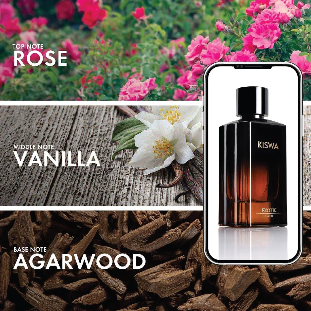 ادو پرفیوم رایحه های خاص KISWA: ترکیب لوکس - 80 میلی لیتر | رایحه طراوت بخش رز، وانیل عود، عطر ماندگار برای مردان و زنان ادو پرفیوم رایحه های خاص KISWA: ترکیب لوکس - 80 میلی لیتر | رایحه طراوت بخش رز، وانیل عود، عطر ماندگار برای مردان و زنان