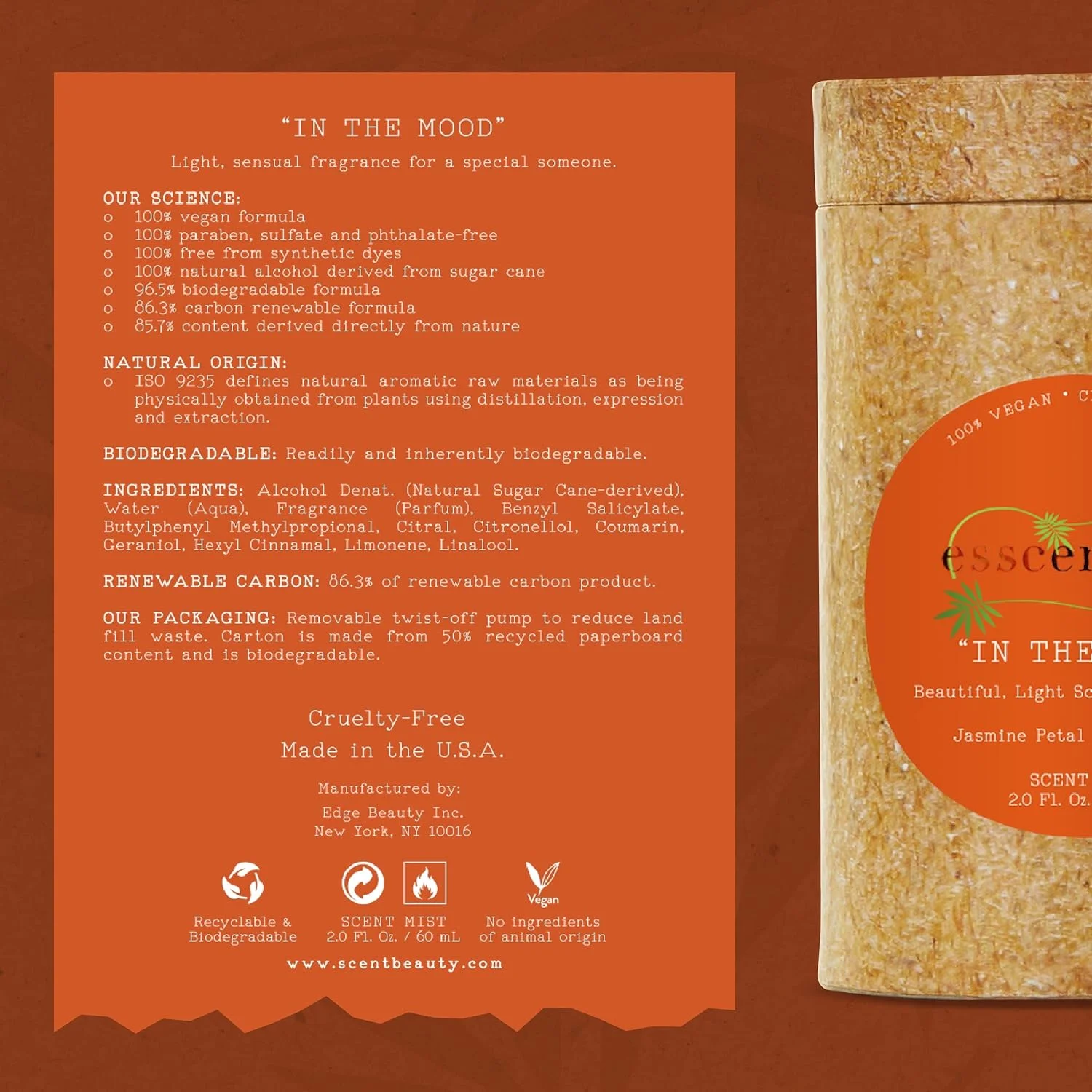 اسپری خوشبو کننده بدن ESSCENTIALS مدل In The Mood - رایحه ای زیبا و سبک از طبیعت - اسپری وگان و غیر سمی با رایحه گل یاس و مشک گرم - 60 میلی لیتر اسپری خوشبو کننده بدن ESSCENTIALS مدل In The Mood - رایحه ای زیبا و سبک از طبیعت - اسپری وگان و غیر سمی با رایحه گل یاس و مشک گرم - 60 میلی لیتر