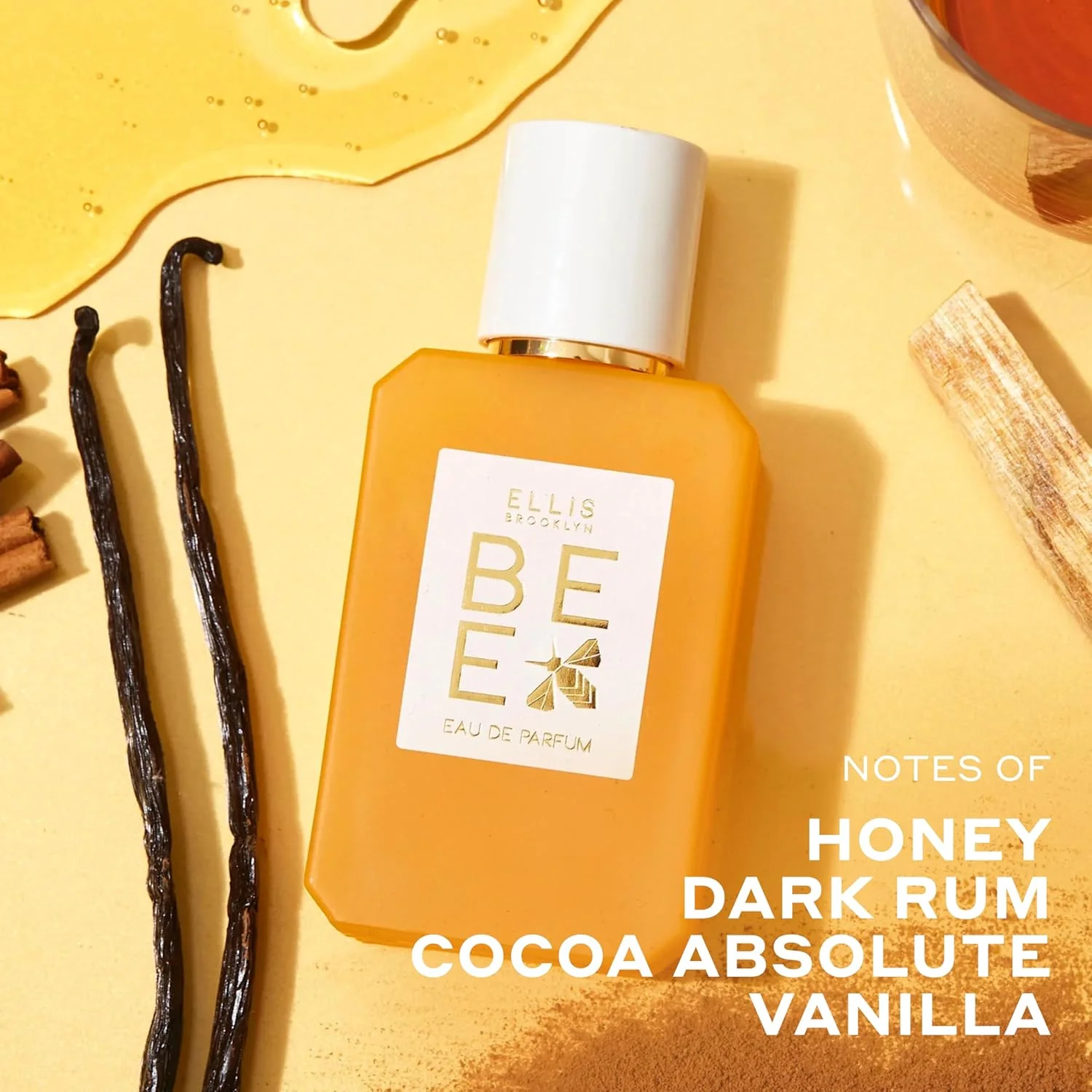 ادکلن زنانه الیس بروکلین مدل BEE، عطر وانیل عسلی، رایحه گرم و تند با چوب صندل، کاکائو و رام تیره – رایحه تمیز و لذیذ، بدون پارابن و فتالات، 50 میلی لیتر ادکلن زنانه الیس بروکلین مدل BEE، عطر وانیل عسلی، رایحه گرم و تند با چوب صندل، کاکائو و رام تیره – رایحه تمیز و لذیذ، بدون پارابن و فتالات، 50 میلی لیتر