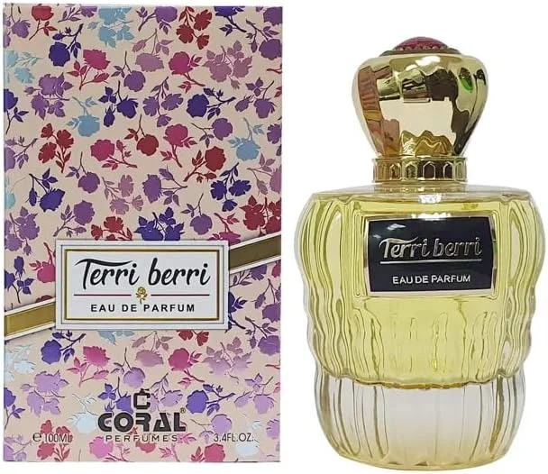 ادکلن زنانه Coral Terri Berri | رایحه لوکس و ماندگار | رایحه بازیگوش مرکبات و گل با آکوردهای مشک و وانیل ادو پرفیوم - 100 میلی لیتر | ساخت دبی توسط Coral Perfumes