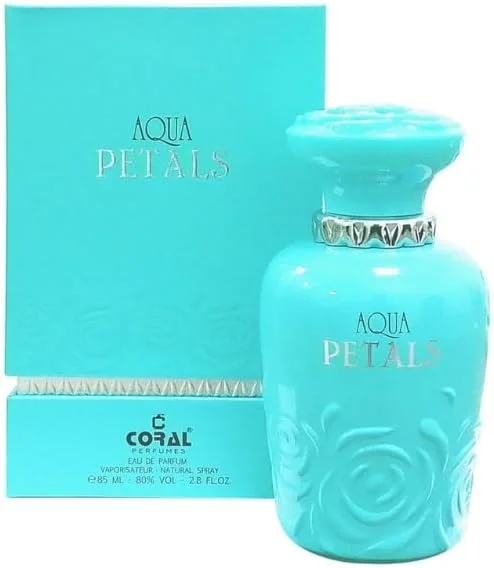عطر زنانه مرجانی آکوا پتالز | عطر لوکس ماندگار | رایحه میوه ای و گلی تازه با نت های مشک و پودری ادو پرفیوم - 80 میلی لیتر | ساخت دبی توسط عطرهای مرجانی
