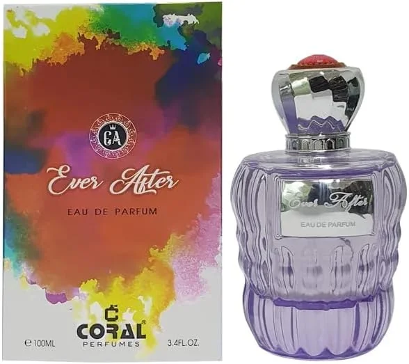 ادکلن زنانه Coral Ever After | عطر لوکس ماندگار | رایحه رمانتیک میوه ای و گلی با یاس، رز، وانیل و مشک ادو پرفیوم - 100 میلی لیتر | ساخت دبی توسط Coral Perfumes