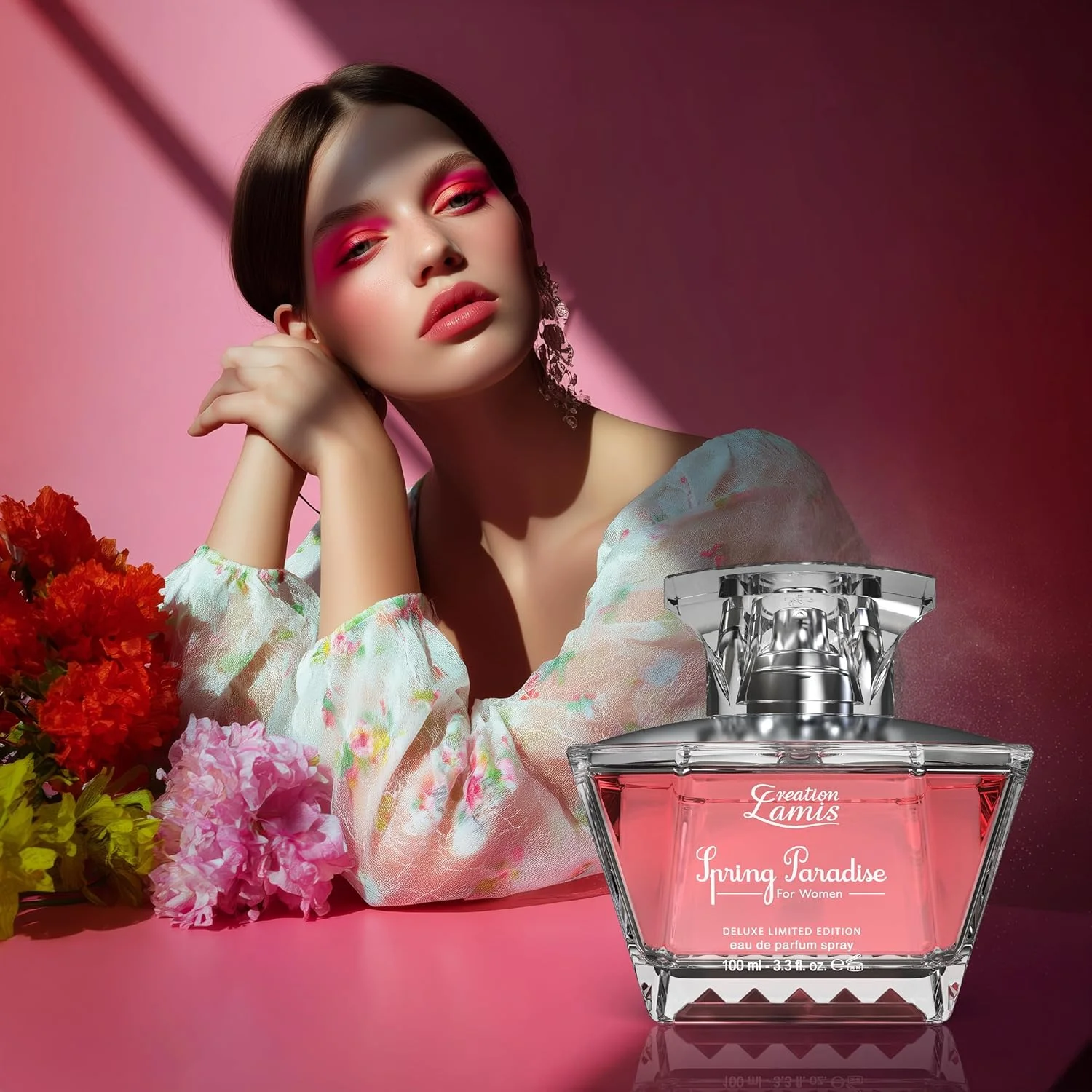 Creation Lamis - Deluxe Spring Paradise | عطر تند و چوبی ماندگار | عطر زنانه | ادو پرفیوم (EDP) - 100 میلی لیتر Creation Lamis - Deluxe Spring Paradise | عطر تند و چوبی ماندگار | عطر زنانه | ادو پرفیوم (EDP) - 100 میلی لیتر