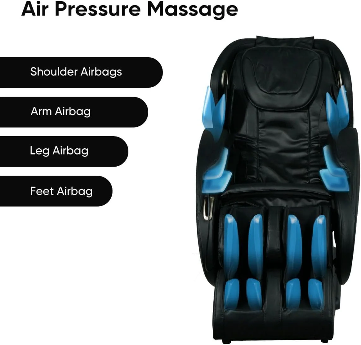 صندلی ماساژ سه بعدی تمام بدن JC Buckman ReviveUs با 12 برنامه خودکار، مشکی صندلی ماساژ سه بعدی تمام بدن JC Buckman ReviveUs با 12 برنامه خودکار، مشکی