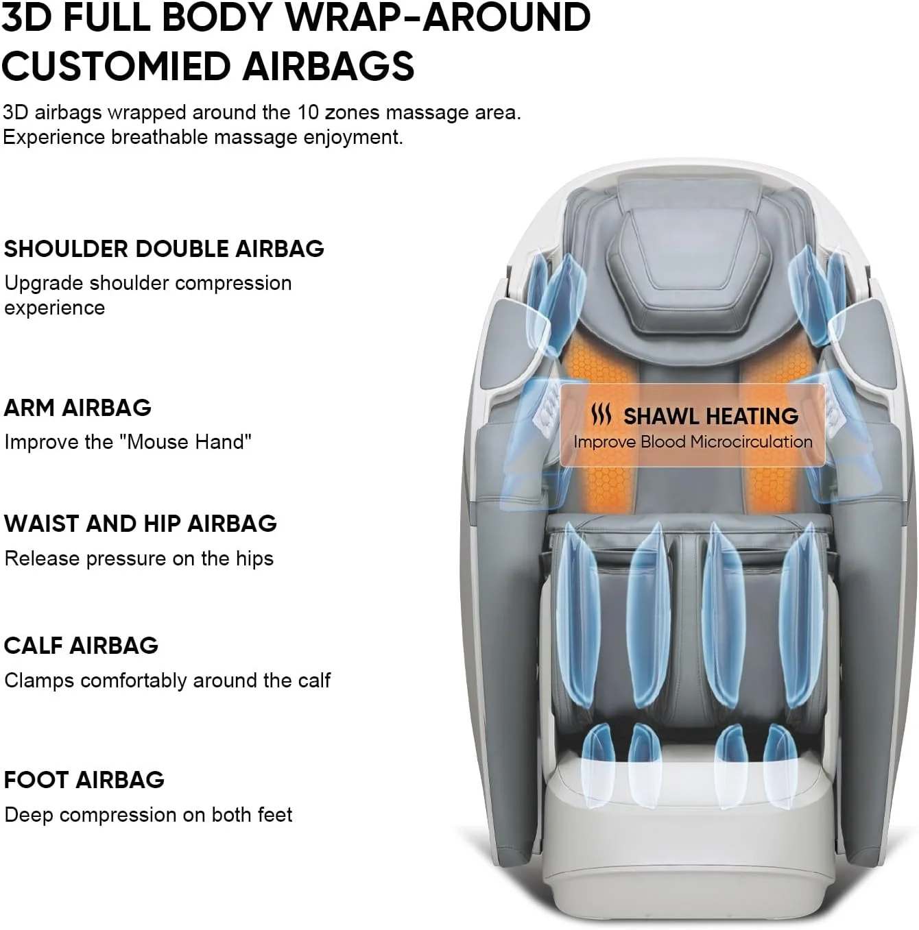 صندلی ماساژور فول بادی پریمیوم JC BUCKMAN GloryUs با تکنولوژی 4D و 3D، دارای دو مکانیزم، حالت Zero Gravity با قابلیت کشش یوگا و راحت‌ترین صندلی ماساژور