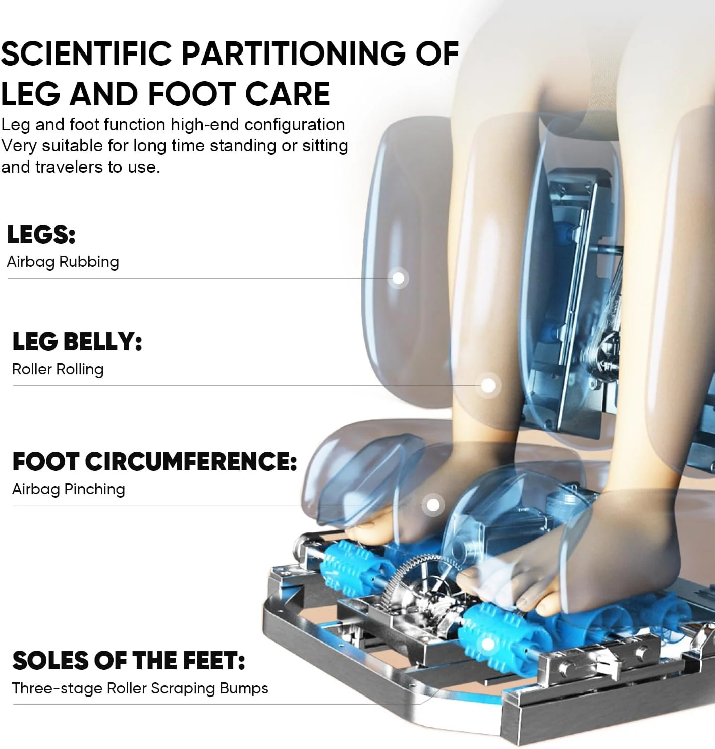 صندلی ماساژور فول بادی پریمیوم JC BUCKMAN GloryUs با تکنولوژی 4D و 3D، دارای دو مکانیزم، حالت Zero Gravity با قابلیت کشش یوگا و راحت‌ترین صندلی ماساژور