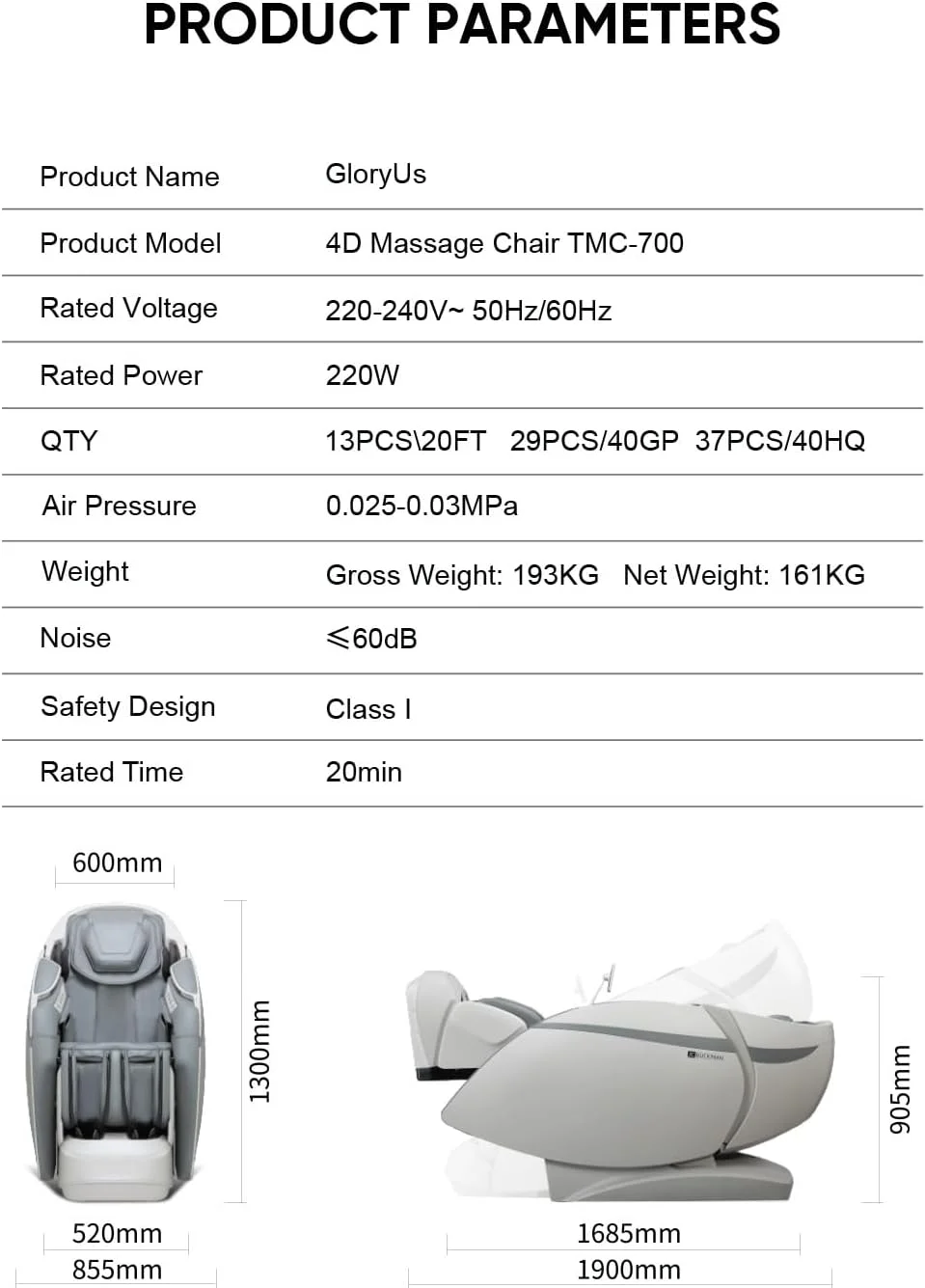 صندلی ماساژور فول بادی پریمیوم JC BUCKMAN GloryUs با تکنولوژی 4D و 3D، دارای دو مکانیزم، حالت Zero Gravity با قابلیت کشش یوگا و راحت‌ترین صندلی ماساژور