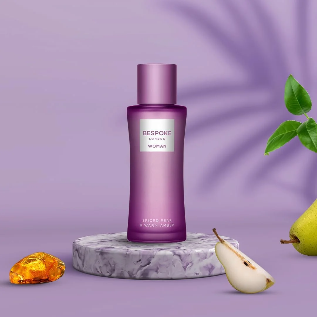 عطر زنانه بِسپوک لندن با رایحه گلابی ادویه دار و عنبر گرم، ادو پرفیوم اسپری زنانه، 100 میلی لیتر عطر زنانه بِسپوک لندن با رایحه گلابی ادویه دار و عنبر گرم، ادو پرفیوم اسپری زنانه، 100 میلی لیتر