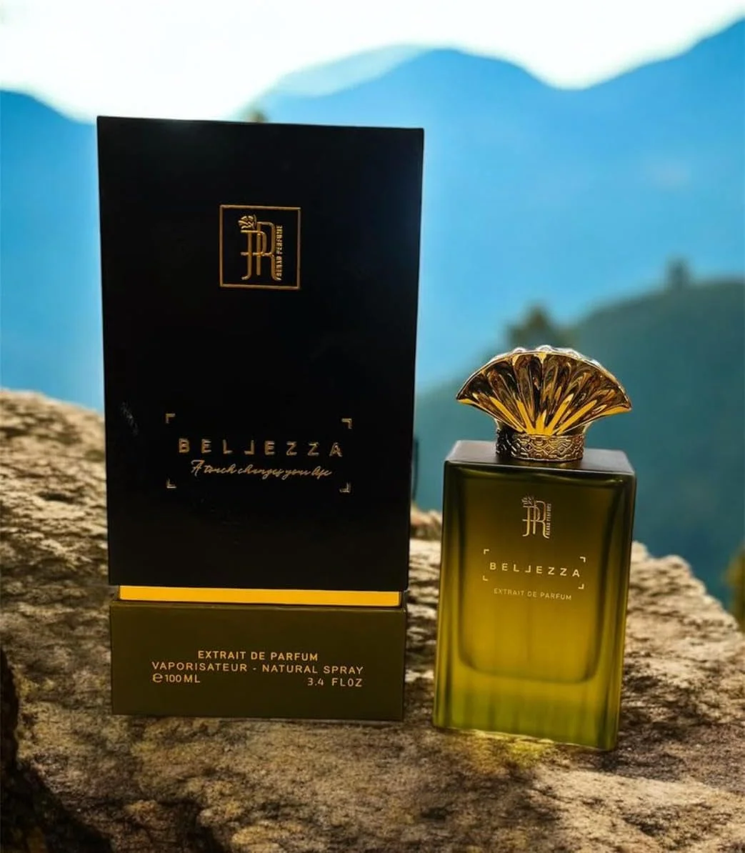 عطر بلجزا اکستریت د پرفیوم اسپری طبیعی، 100 میلی لیتر، درب بادبزنی طلایی، عطر لوکس