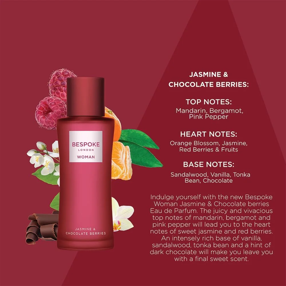 ادکلن زنانه Bespoke London - یاس و شکلات توت فرنگی - 100 میلی لیتر ادکلن زنانه Bespoke London - یاس و شکلات توت فرنگی - 100 میلی لیتر