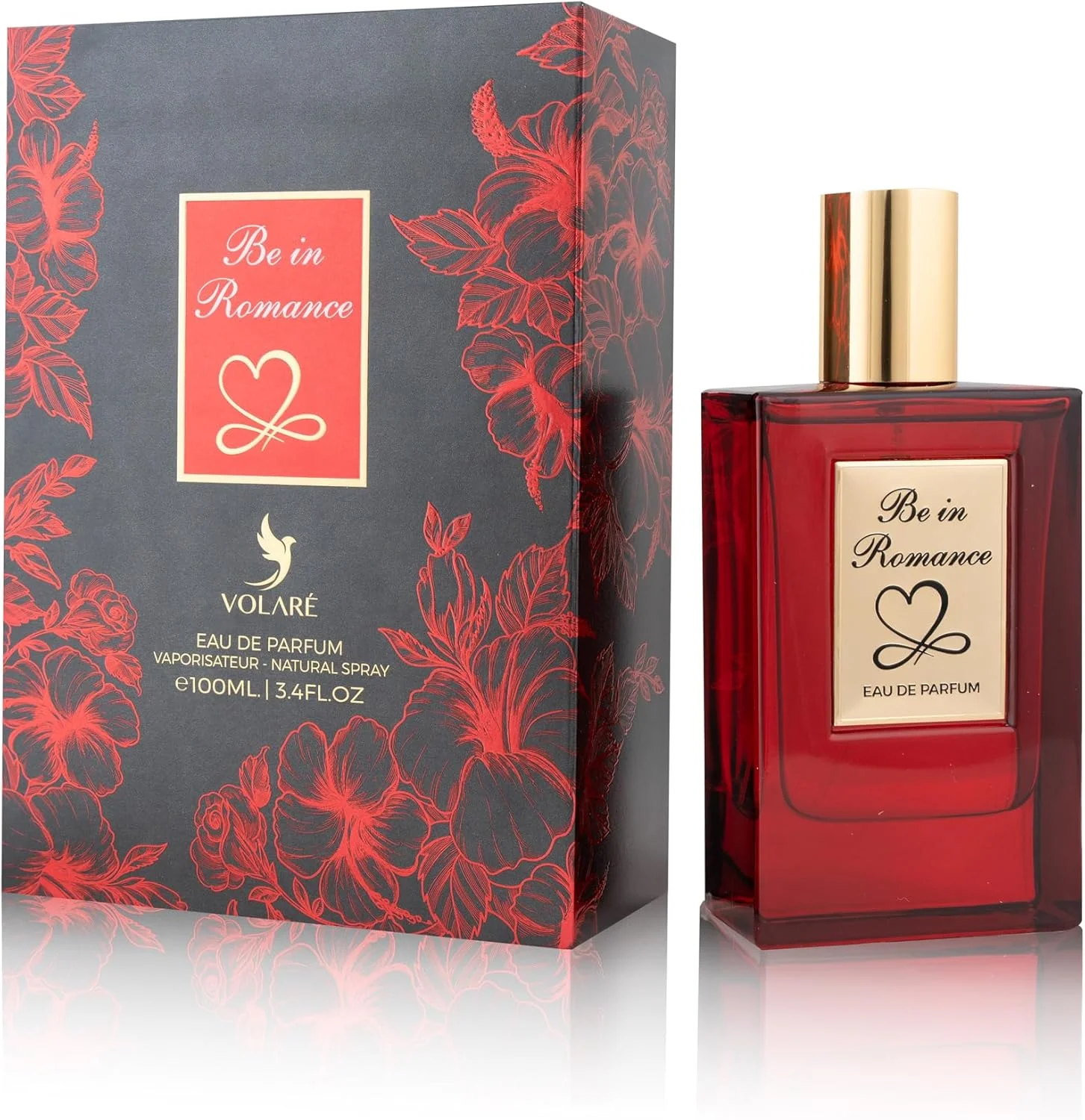 ادکلن زنانه Be In Romance، ادو پرفیوم، 100 میلی لیتر | رایحه گلی و گورمند با شیر بادام، گل صد تومانی و وانیل