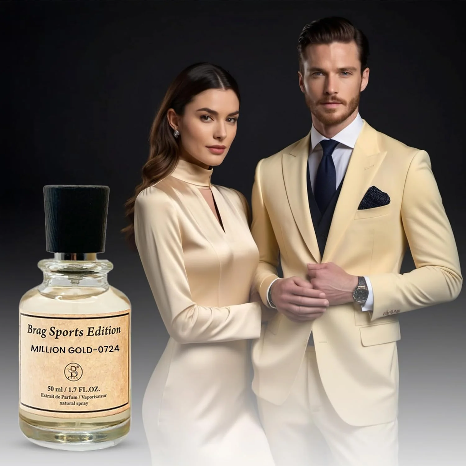 بی براگ اسپورت ادیشن میلیون گلد 0724 | 50 میل اکستریت د پرفیوم | عطر عربی یونیسکس | رایحه ای ماندگار، تند و گرم | عطری فریبنده برای مردان و زنان بی براگ اسپورت ادیشن میلیون گلد 0724 | 50 میل اکستریت د پرفیوم | عطر عربی یونیسکس | رایحه ای ماندگار، تند و گرم | عطری فریبنده برای مردان و زنان