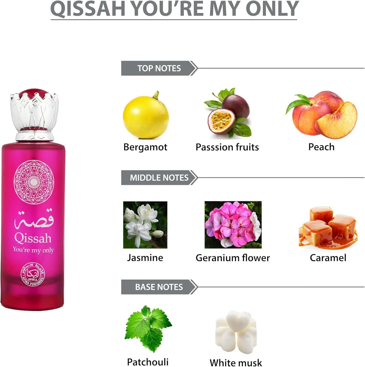 اسپری بدن زنانه اتیکا قصه مدل You'Re My Only - حجم 100 میلی لیتر | اسپری بدن رمانتیک با رایحه های شیرین و تازه | ایده آل برای استفاده روزمره زنانه