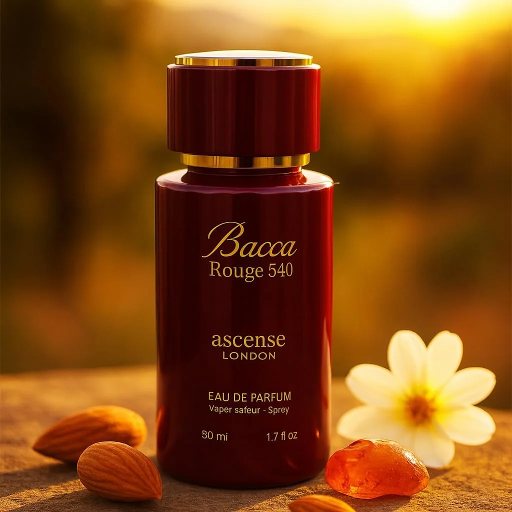 ادکلن 50 میلی لیتری آسکنس لندن باکا ادو پرفیوم - عطر لوکس مردانه و زنانه - عطر ماندگار یونیسکس با رایحه های چوبی، کهربا و گل