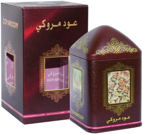 عود معطر بخور عود مروچی الحرمین، 50 گرم (1 بسته) عود معطر بخور عود مروچی الحرمین، 50 گرم (1 بسته)