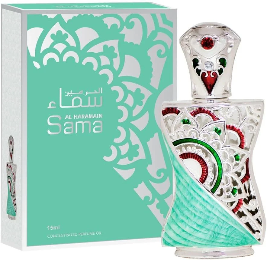 عطر روغنی الحرمین سما 15 میلی لیتر | عطر غیر الکلی متمرکز | رایحه گلی چوبی مشک با رز، بنفشه و چوب صندل | عطر ماندگار унисекс عطر روغنی الحرمین سما 15 میلی لیتر | عطر غیر الکلی متمرکز | رایحه گلی چوبی مشک با رز، بنفشه و چوب صندل | عطر ماندگار унисекс