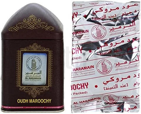 عود معطر بخور عود مروچی الحرمین، 50 گرم (1 بسته) عود معطر بخور عود مروچی الحرمین، 50 گرم (1 بسته)