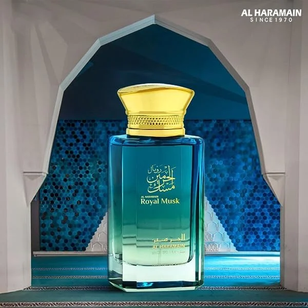 عطر اسپری رویال مشک الحرمین ۱۰۰ میلی لیتر | عطر لوکس و ماندگار унисекс با رایحه ترنج، یاس، گل برف، مشک و موم عسل | عطر عربی ممتاز عطر اسپری رویال مشک الحرمین ۱۰۰ میلی لیتر | عطر لوکس و ماندگار унисекс با رایحه ترنج، یاس، گل برف، مشک و موم عسل | عطر عربی ممتاز