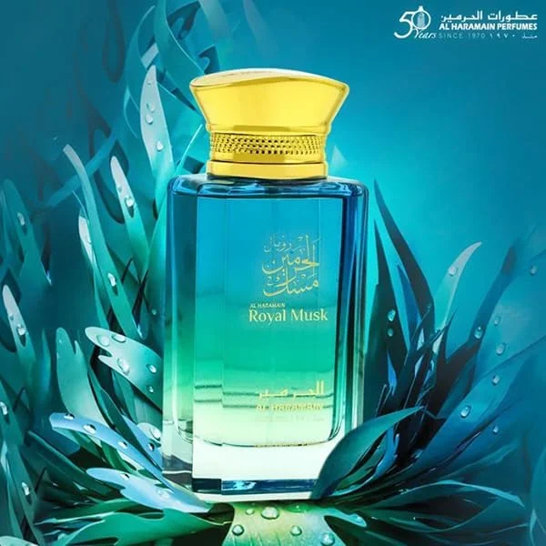 عطر اسپری رویال مشک الحرمین ۱۰۰ میلی لیتر | عطر لوکس و ماندگار унисекс با رایحه ترنج، یاس، گل برف، مشک و موم عسل | عطر عربی ممتاز عطر اسپری رویال مشک الحرمین ۱۰۰ میلی لیتر | عطر لوکس و ماندگار унисекс با رایحه ترنج، یاس، گل برف، مشک و موم عسل | عطر عربی ممتاز
