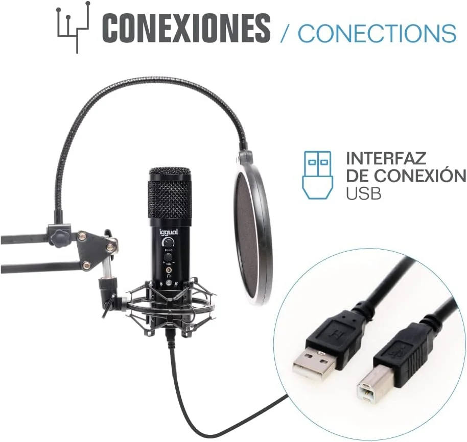 میکروفون USB کاندنسر Pro Voice ایگوال با بازوی قیچی قابل تنظیم - میکروفون استودیویی سازگار با ویندوز، macOS، اندروید، PS4، PS5 - بدون نیاز به نرم افزار میکروفون USB کاندنسر Pro Voice ایگوال با بازوی قیچی قابل تنظیم - میکروفون استودیویی سازگار با ویندوز، macOS، اندروید، PS4، PS5 - بدون نیاز به نرم افزار