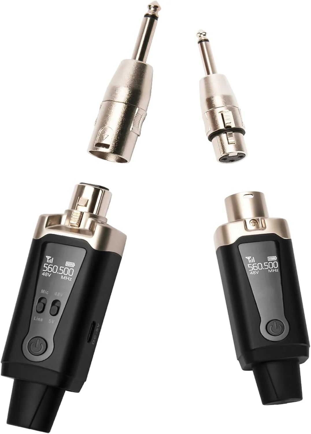 سیستم میکروفون بی سیم UHF استریچ مدل M2 با آداپتور XLR، 16 کانال، فرستنده و گیرنده صدا برای میکروفون دینامیک، فانتوم پاور 48 ولت برای میکروفون کندانسر، سازگار با میکسر صدا و بلندگوی PA