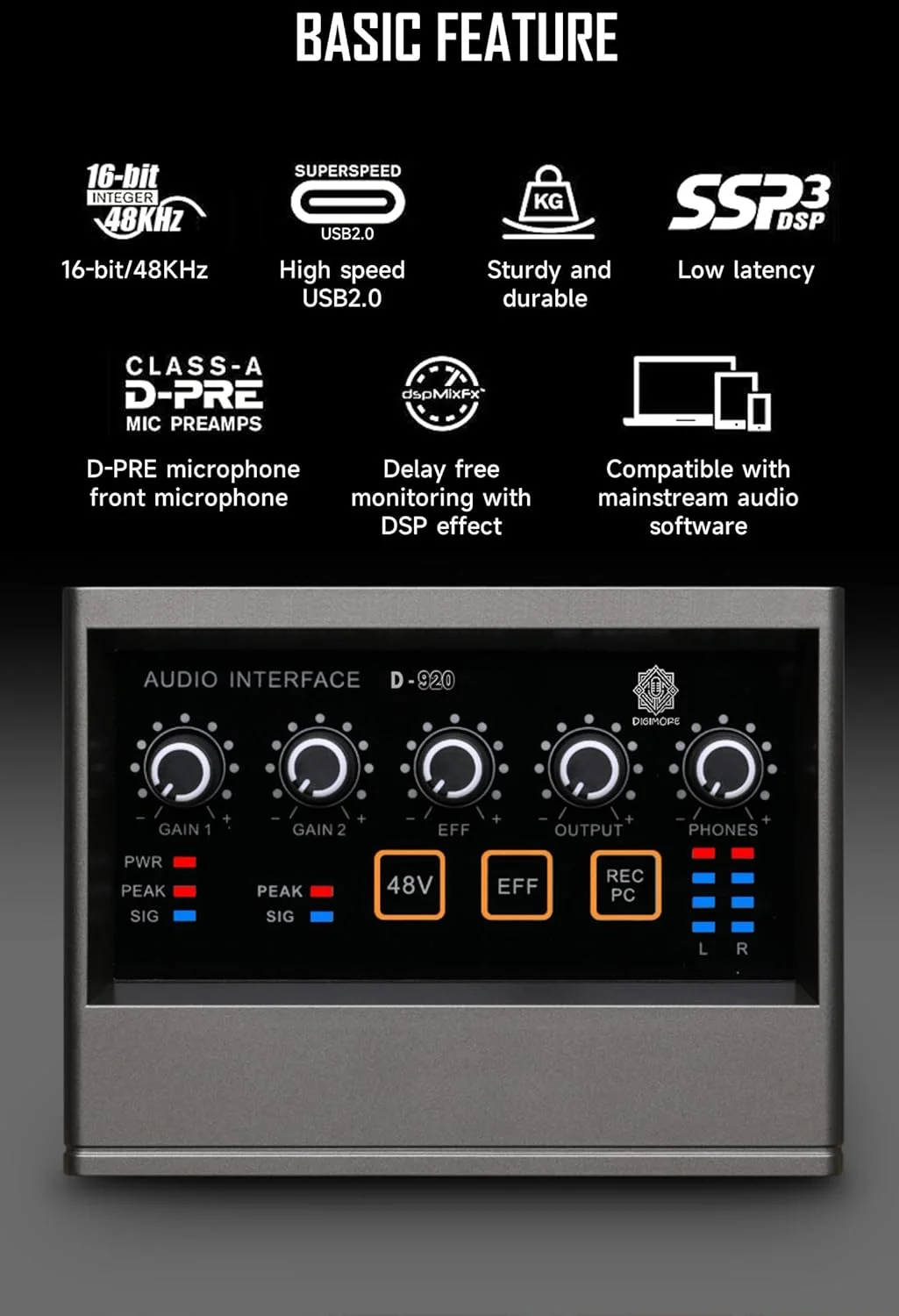 کیت میکروفون کاندنسر DIGIMORE D-410 همراه با تغییر دهنده صدا M300، پکیج استودیویی ضبط میکروفون پادکست برای پادکست، پخش زنده، آواز، کامپیوتر، موبایل و یوتیوب کیت میکروفون کاندنسر DIGIMORE D-410 همراه با تغییر دهنده صدا M300، پکیج استودیویی ضبط میکروفون پادکست برای پادکست، پخش زنده، آواز، کامپیوتر، موبایل و یوتیوب