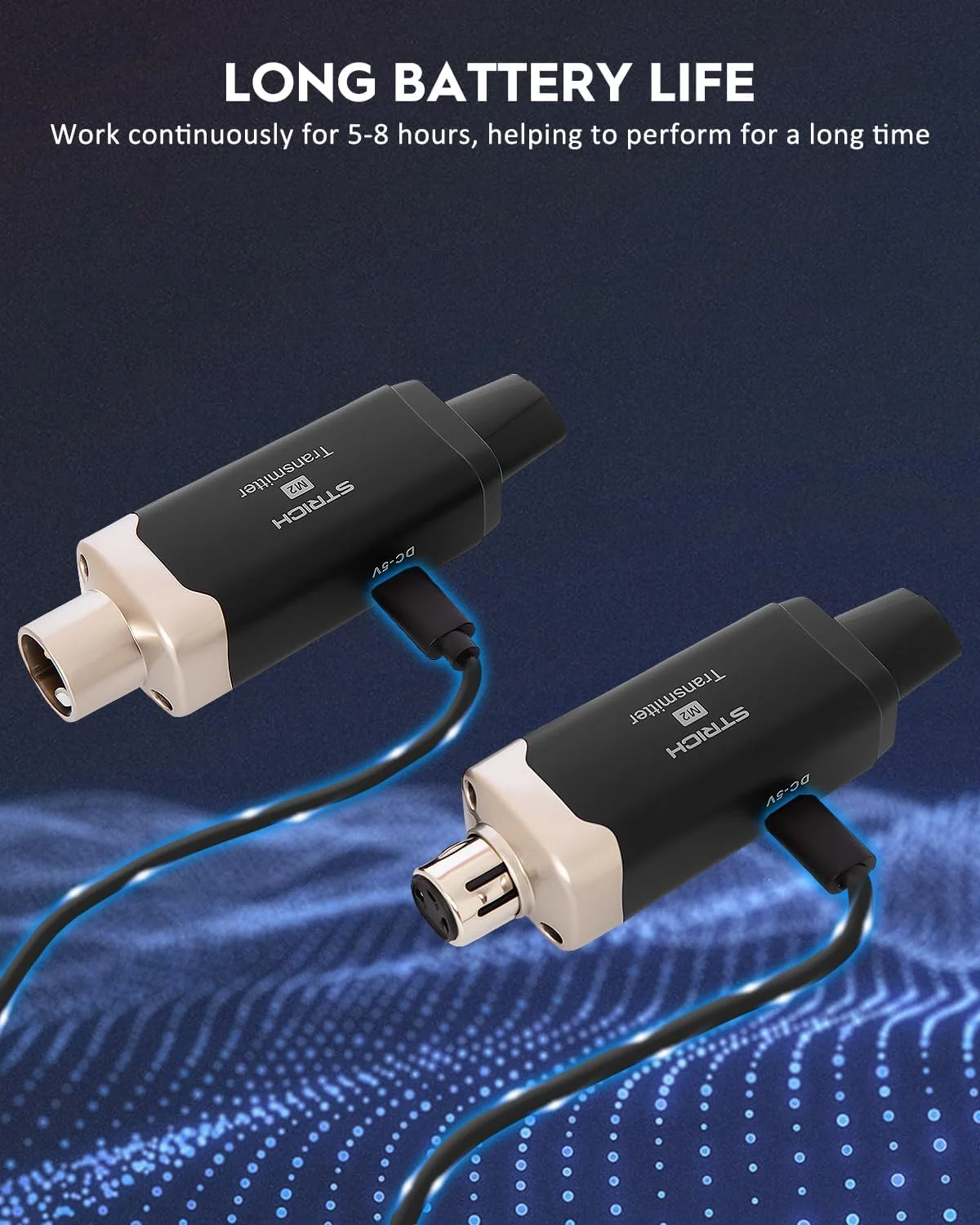 سیستم میکروفون بی سیم UHF استریچ مدل M2 با آداپتور XLR، 16 کانال، فرستنده و گیرنده صدا برای میکروفون دینامیک، فانتوم پاور 48 ولت برای میکروفون کندانسر، سازگار با میکسر صدا و بلندگوی PA سیستم میکروفون بی سیم UHF استریچ مدل M2 با آداپتور XLR، 16 کانال، فرستنده و گیرنده صدا برای میکروفون دینامیک، فانتوم پاور 48 ولت برای میکروفون کندانسر، سازگار با میکسر صدا و بلندگوی PA