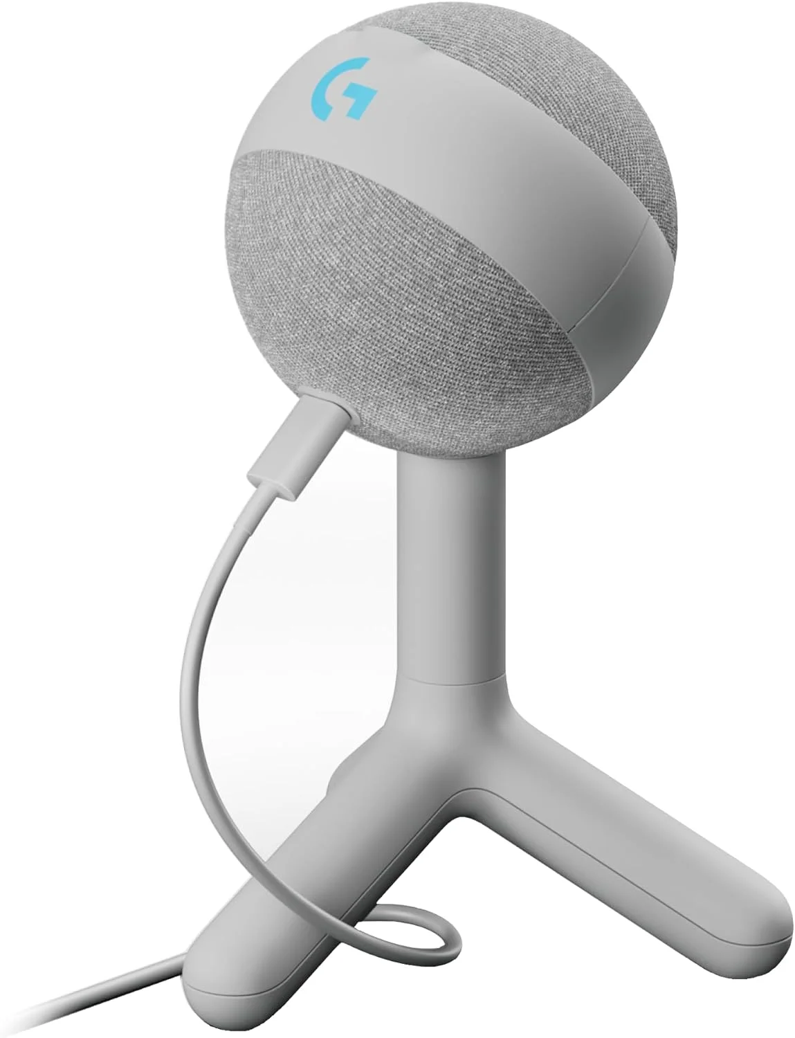 میکروفون گیمینگ کندانسور RGB لاجیتک G Yeti Orb با LIGHTSYNC، میکروفون USB برای استریم، کاردیوئید برای PC/Mac - سفید مایل به کرم