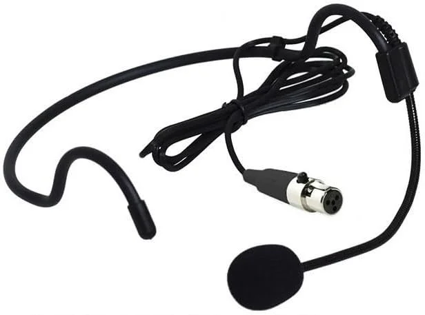 Replacement Headset Microphone for Shure BLX14/P31 UHF Wireless Microphone System Bodypack Transmitter, 4-pin Mini-connector, Condenser, Unidirectional, ta4f 4 Pins, Black