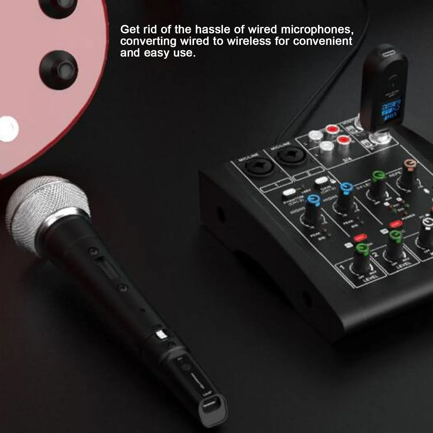 میکروفون بی سیم UHF اشاتا با فرستنده و گیرنده XLR، سیستم آداپتور XLR میکروفون بی سیم UHF حرفه ای برای میکروفون دینامیک کندانسور، انتقال سیگنال فرکانس 48k میکروفون بی سیم UHF اشاتا با فرستنده و گیرنده XLR، سیستم آداپتور XLR میکروفون بی سیم UHF حرفه ای برای میکروفون دینامیک کندانسور، انتقال سیگنال فرکانس 48k