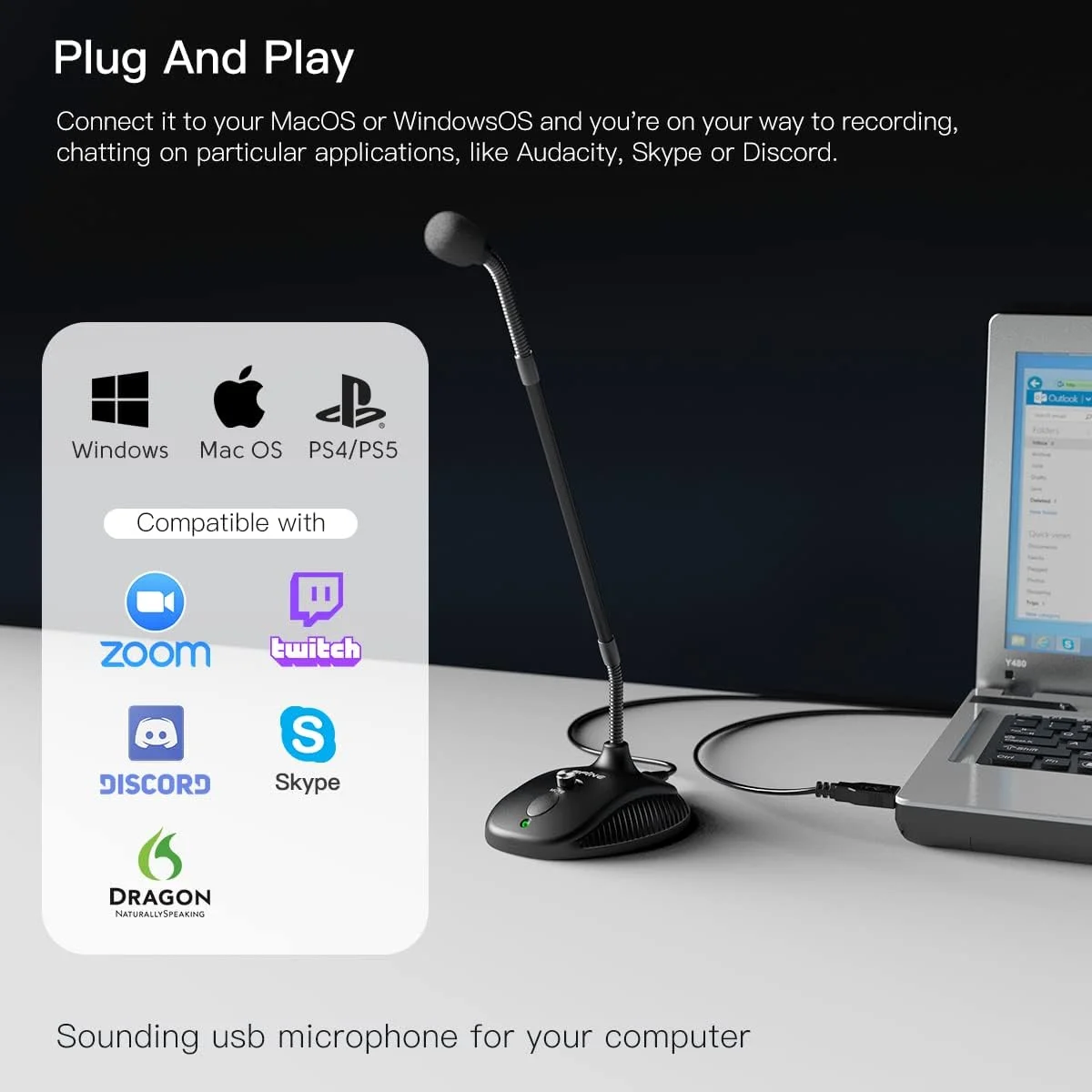 میکروفون کامپیوتر FIFINE، میکروفون گردن غازی رومیزی، دکمه بی صدا با نشانگر LED، میکروفون USB برای ویندوز/مک. ایده آل برای استریم بازی، یوتیوب، پادکست. (K052) میکروفون کامپیوتر FIFINE، میکروفون گردن غازی رومیزی، دکمه بی صدا با نشانگر LED، میکروفون USB برای ویندوز/مک. ایده آل برای استریم بازی، یوتیوب، پادکست. (K052)